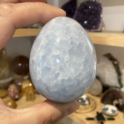 Oeuf en Calcite Bleue - 315 grammes