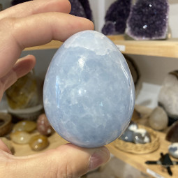 Oeuf en Calcite Bleue - 315 grammes