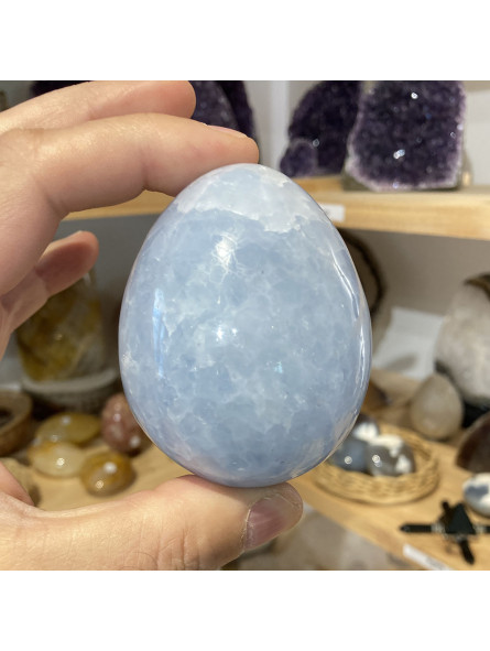 Oeuf en Calcite Bleue - 315 grammes