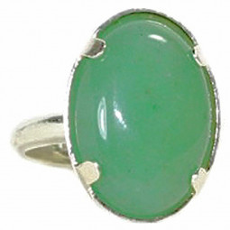Bague en Aventurine Verte et Argent