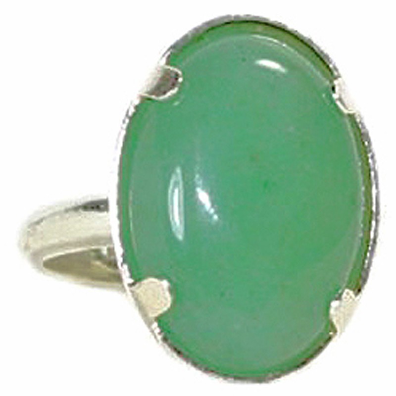 Bague en Aventurine Verte et Argent