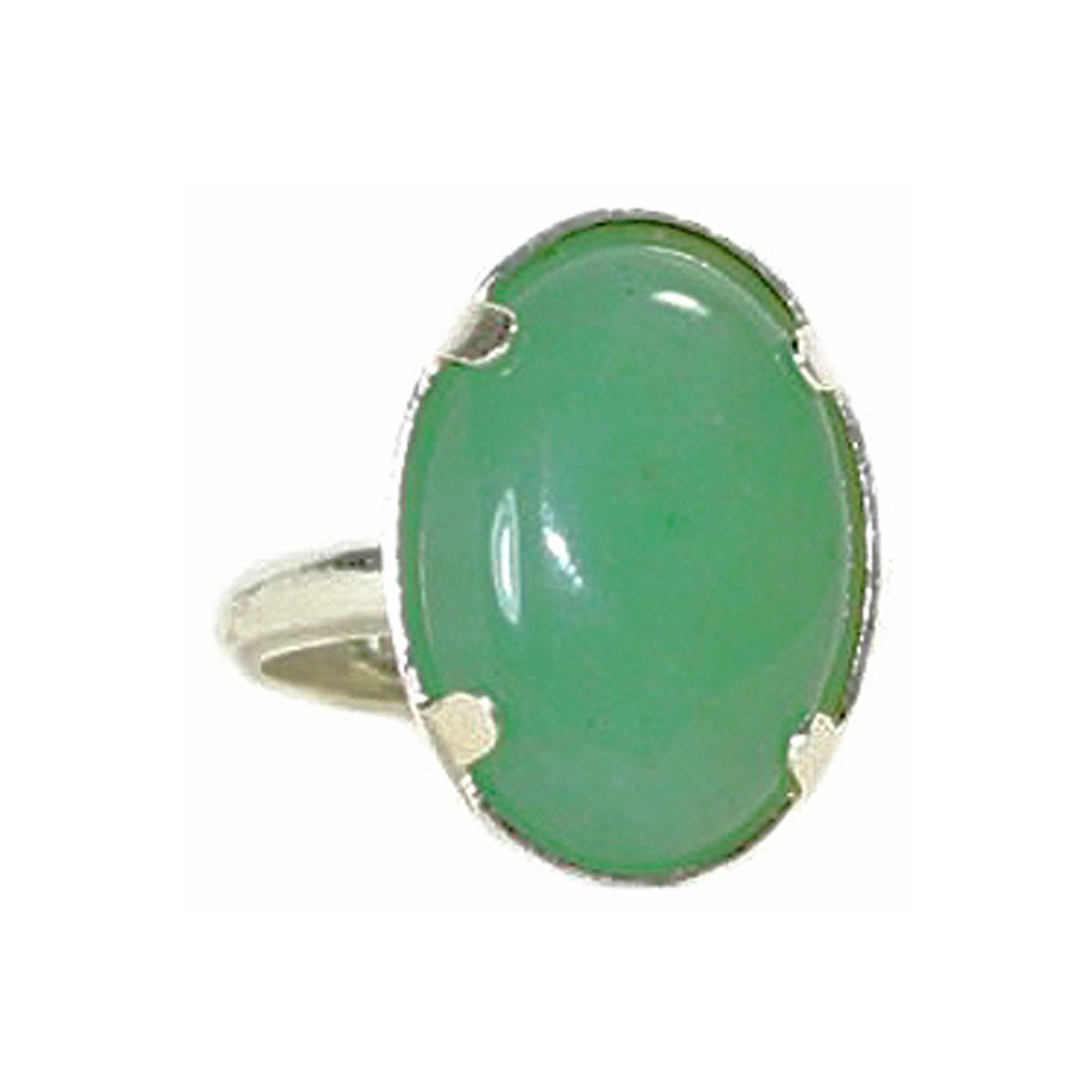 Bague en Aventurine Verte et Argent