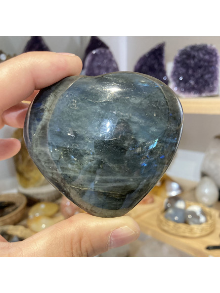 Coeur en Labradorite - 190 grammes