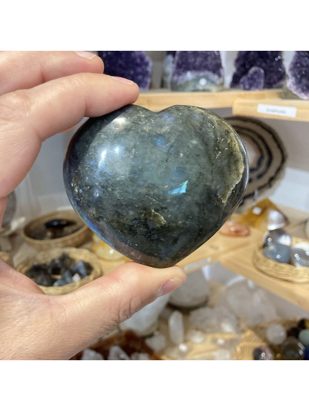 Coeur en Labradorite - 205 grammes