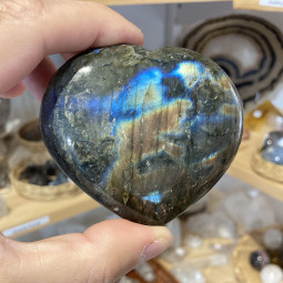 Coeur en Labradorite - 205 grammes