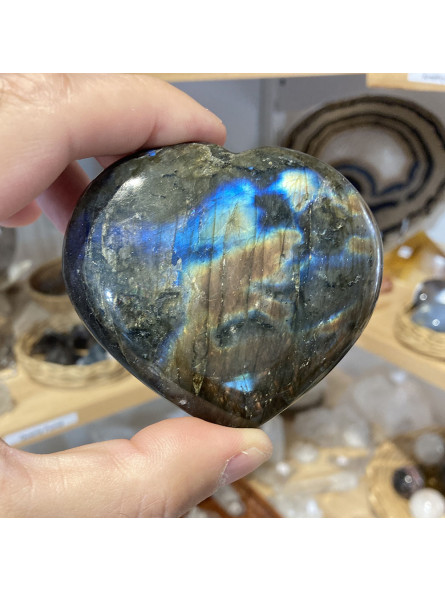 Coeur en Labradorite - 205 grammes