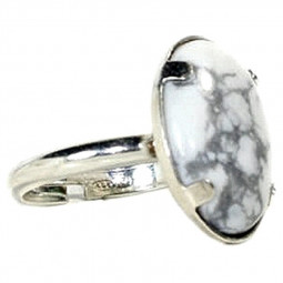 Bague Argent & Howlite
