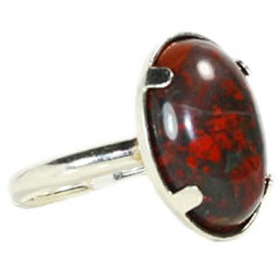 Bague Argent & Jaspe Breschia