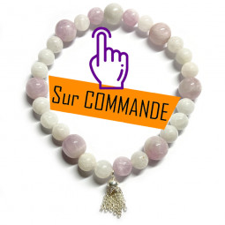 Bracelet Boules en Kunzite...