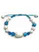 Bracelet Boules Macramé en Apatite & Howlite