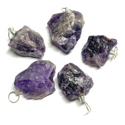 Pendentif en Améthyste Brute