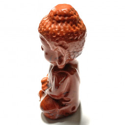 Statuette Bouddha en Jaspe Rouge