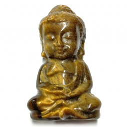Statuette Bouddha en Oeil de Tigre