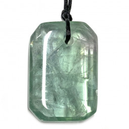 Pendentif Percé en Fluorite Verte