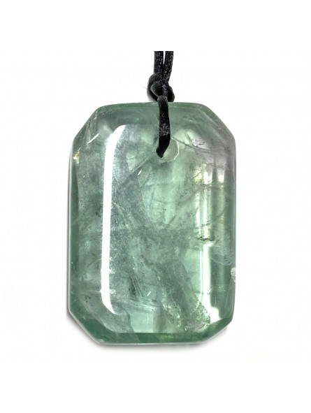 Pendentif Percé en Fluorite Verte