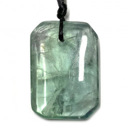 Pendentif Percé en Fluorite Verte