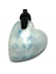 Pendentif Coeur en Larimar - 30 mm