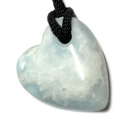 Pendentif Coeur en Larimar - 30 mm