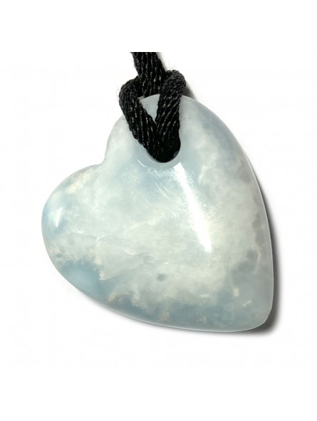 Pendentif Coeur en Larimar - 30 mm