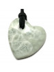 Pendentif Coeur en Larimar - 36x36 mm