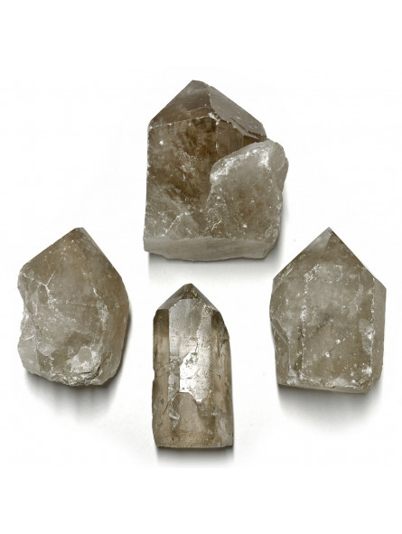 Lot de Pointe Naturelles de Quartz Fumé - 532 Grammes