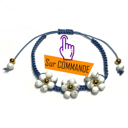 Bracelet Boules Macramé en...