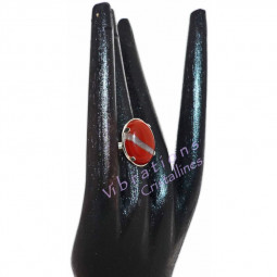 Bague Argent & Jaspe Rouge