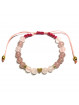 Bracelet Boules Macramé en Quartz Rose & en Quartz Hématoïde