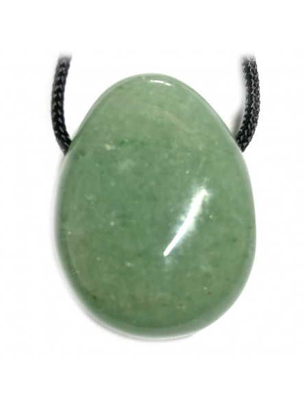 Pendentif Goutte Percée en Aventurine Verte