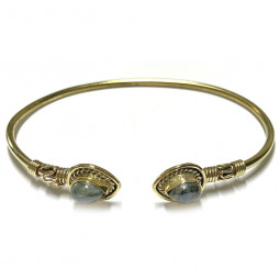 Bracelet en Labradorite & Bronze