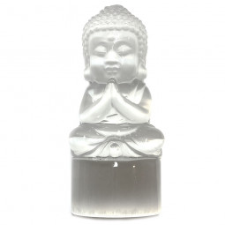 Statuette Bouddha en Sélénite