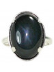 Bague Argent & Obsidienne Oeil Céleste