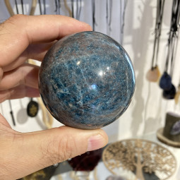 Sphère en Apatite Bleue - 435 Grammes