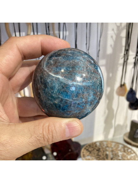 Sphère en Apatite Bleue - 435 Grammes