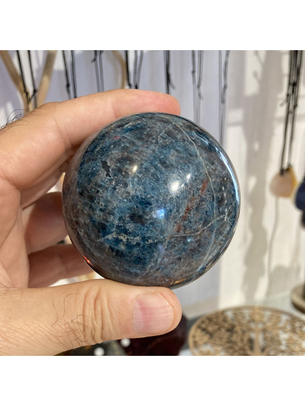 Sphère en Apatite Bleue - 435 Grammes