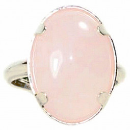 Bague Argent & Quartz Rose