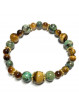 Bracelet Boules en Oeil de Tigre & en Turquoise