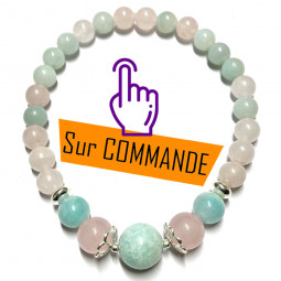 Bracelet en Quartz Rose &...