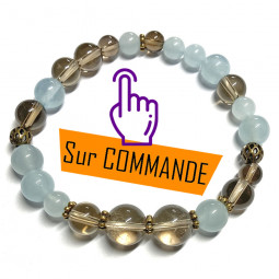 Bracelet en Quartz Fumé &...