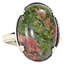 Bague Argent & Unakite