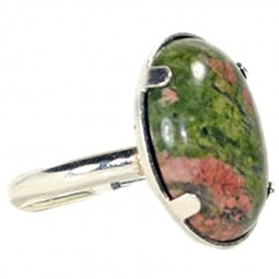 Bague Argent & Unakite