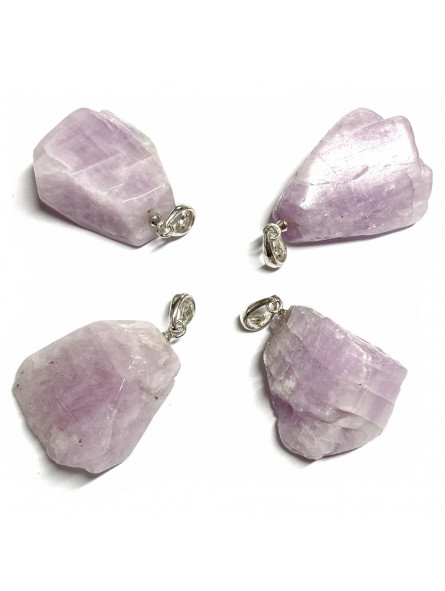 Pendentif en Kunzite Brute Polie