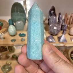 Pointe en Amazonite Extra - 9 cm