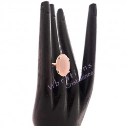 Bague Argent & Quartz Rose