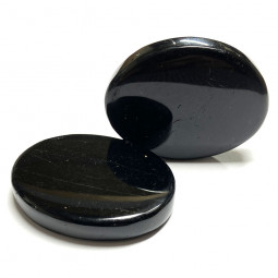 Galet Plat de Tourmaline Noire pour Chakra