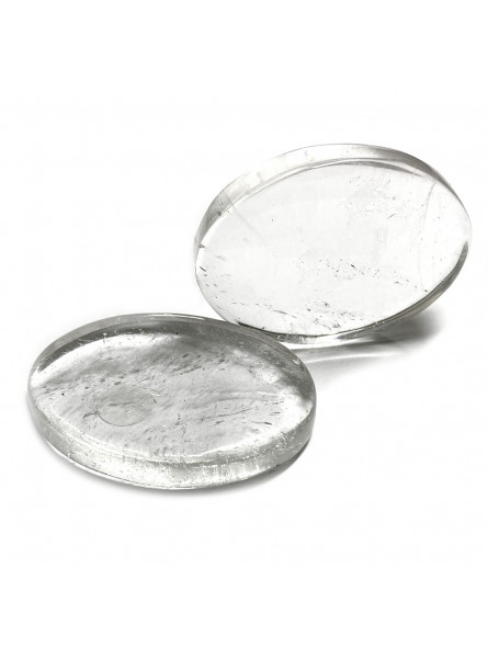 Galet Plat de Cristal de Roche pour Chakra