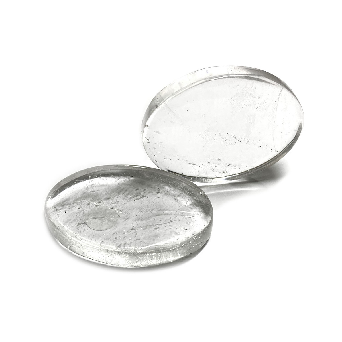 Galet Plat de Cristal de Roche pour Chakra