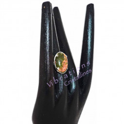 Bague Argent & Unakite