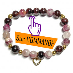 Bracelet Boules en Grenat &...