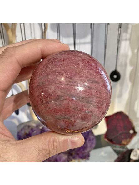 Sphère en Rhodonite Extra - 622 Grammes